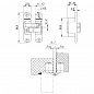 Петля скрытой установки с 3D-регулировкой ARMADILLO Architect 3D-ACH 40 SC Матовый хром прав. 40 кг